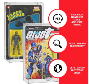 Display Case Compatible for Star Wars & Gi Joe (Carded) 3.75'' Figurine 6/9