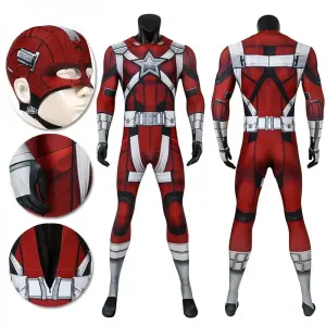2020 Red Guardian Spandex Cosplay Costume