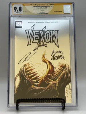 [SIGNED DONNY CATES | RYAN STEGMAN][FOIL] VENOM #3 FACSIMILE STEGMAN VAR [CGC 9.8 YELLOW LABEL][IN STOCK]
